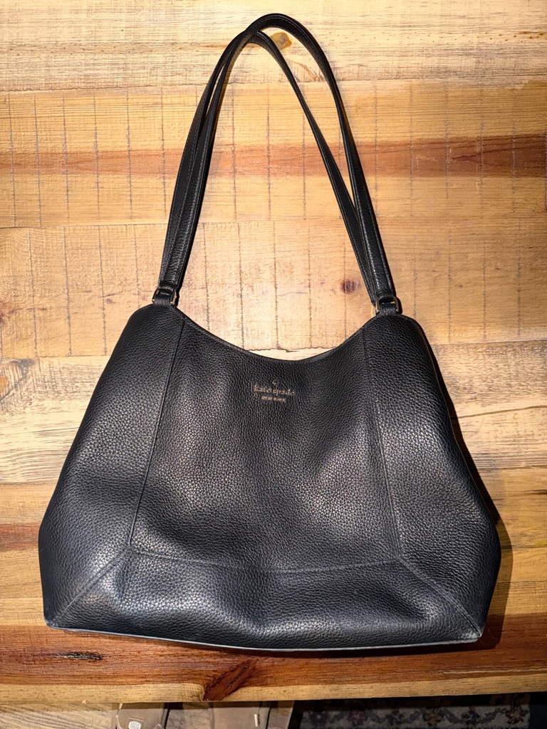 Kate Spade Black Pebbled Leather Shoulder Tote